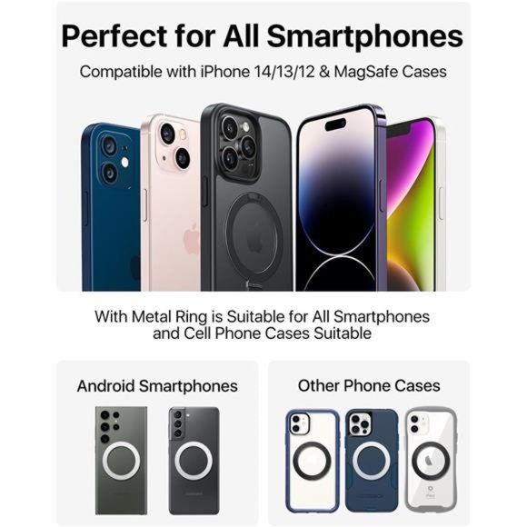 Magnetic Phone Holder for Car [All-Metal for MagSafe Car Mount - Picture 2 of 6